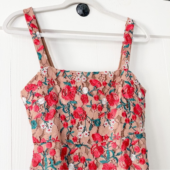 Lovers + Friends Under The Stars Midi Dress in Dark Nude Floral Size Small - Picture 4 of 11